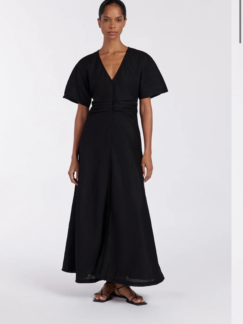 DISSH Zahara Black Fringing Midi Dress Size 6